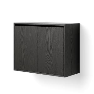 New Works - Armoire avec portes, haute, frêne noir