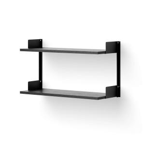 New Works - Etagère murale 450, frêne noir / noir