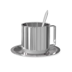 Nichba Design - Set à café Americano, acier inoxydable (3 p…