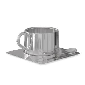 Nichba Design - Set à café, acier inoxydable (3 pièces)