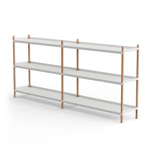 NINE - BOLT Étagère 88 x 200 cm 3 étagères, chêne / gris…