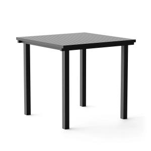 NINE - Dining Table, carrée, 80 x 80 cm, noire (RAL 9011)