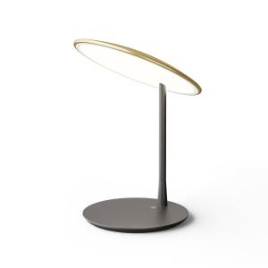 NINE - Disc LED lampe de table, laiton / noir