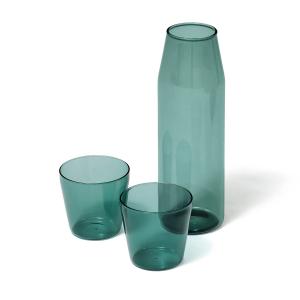 NINE - Milk Set carafe   verre à boire (set de 2), aqua