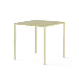 NINE - Sine Table de jardin, 75,5 x 75,5 cm, jaune