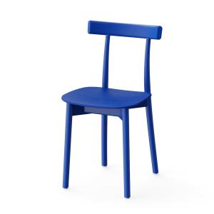 NINE - Skinny Wooden Chair, bleu (RAL 5002)