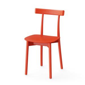 NINE - Skinny Wooden Chair, rouge (RAL 3020)