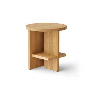 NINE - Tee Table d'appoint ronde Ø 40 cm, chêne
