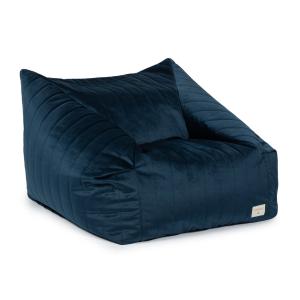 Nobodinoz - Chelsea Beanbag en velours, night blue