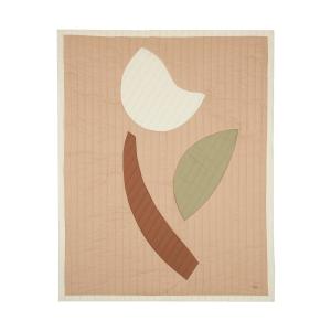Nobodinoz - Tulip Couette, 73 x 95 cm, marron / blanc / vert