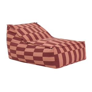 Nobodinoz - Vibes Long Pouf (pour adultes), maroon tiles