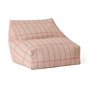 Nobodinoz - Vibes Pouf, L 74 x H 40 cm, rose / rouge
