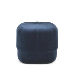 Normann Copenhagen - Circus Pouf petit, velours bleu foncé