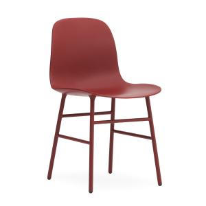 Normann Copenhagen - Chaise Form, piètement acier / rouge