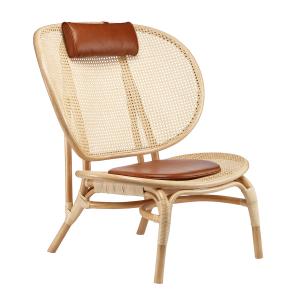 NORR11 - Chaise longue Nomad, nature / cognac