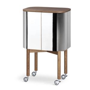 Northern - Chariot de loud bar sur roulettes, miroir