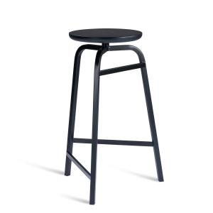 Northern - Treble Tabouret de bar H 65 cm, chêne laqué noir…
