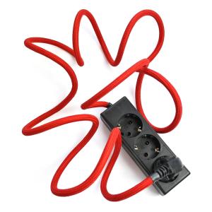NUD Collection - Extension Cord triple prise, Rococco Red (…