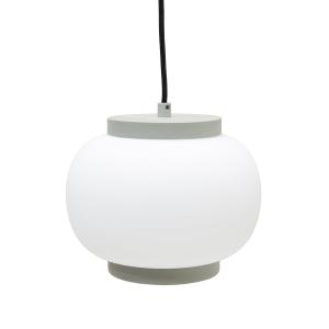 Nuuck - Finn Lampe suspendue Ø 22 cm, blanc opalin / gris