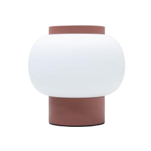 Nuuck - Finn Lampe de table Ø 22 cm, blanc opalin / rouille