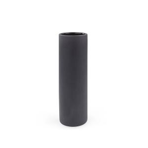 Nuuck - Lige Vase en céramique Ø 6 x H 19 cm, charcoal blac…