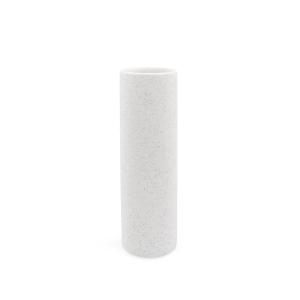 Nuuck - Lige Vase en céramique Ø 6 x H 19 cm, speckled whit…