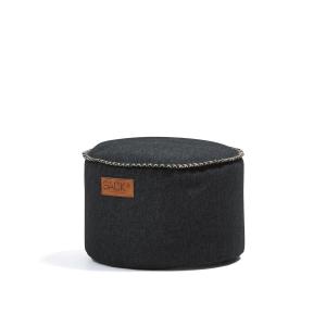 SACK it - RETRO it Cobana Drum Outdoor Pouf, noir