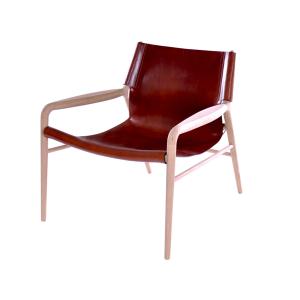 Ox Denmarq - Rama Lounge Chair , chêne savonné / cuir cogna…