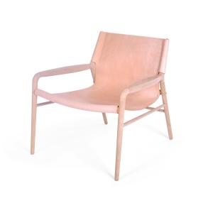 Ox Denmarq - Rama Lounge Chair , chêne savonné / cuir natur…