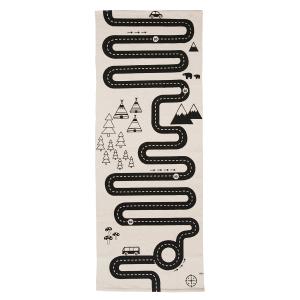 Oyoy - Tapis de jeu aventure, 180 x 70 cm, noir / blanc