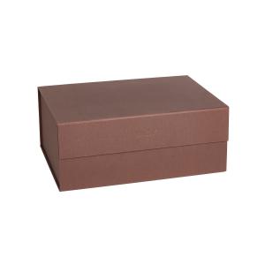 OYOY - Hako Boîte de rangement, 33 x 25 cm, caramel foncé