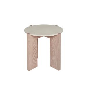 OYOY - Lune Table d'appoint Ø 50 x 43 cm, naturel / blanc