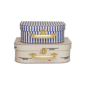 OYOY Mini - Toucan & Stripe Mini valise, beige (set de 2)