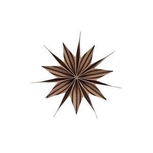 OYOY - Toppu Étoile de Noël, Ø 25 cm, brun / noir