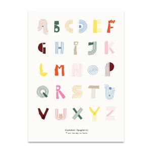 Paper collective - Spaghetti alphabet, 50 x 70 cm