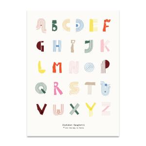 Paper collective - Spaghetti alphabet, 50 x 70 cm