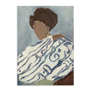 Paper Collective - Blue Curls Poster, 70 x 100 cm