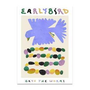 Paper Collective - Early Bird Gets The Worm Poster, 50 x 70…