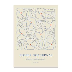 Paper Collective - Flores Nocturnas 01 Poster, 50 x 70 cm