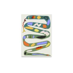 Paper Collective - Green Snake Poster, 30 x 40 cm