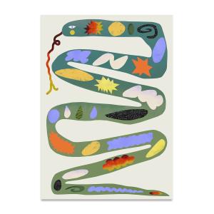 Paper Collective - Green Snake Poster, 50 x 70 cm