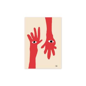 Paper Collective - Hamsa Hands Affiche, 30 x 40 cm