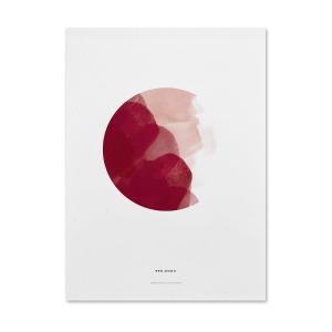 Paper Collective - Poster Red Moon, 50 x 70 cm