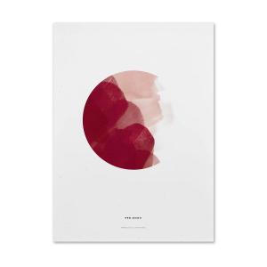 Paper Collective - Poster Red Moon, 50 x 70 cm