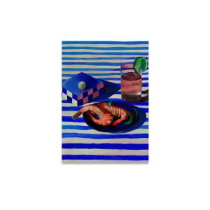 Paper Collective - Shrimp Stripes Poster, 30 x 40 cm