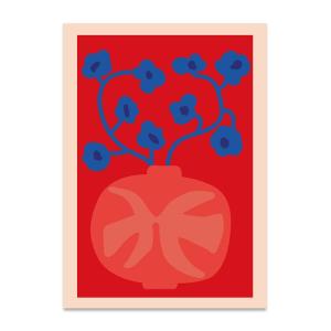 Paper Collective - The Red Vase Poster, 50 x 70 cm