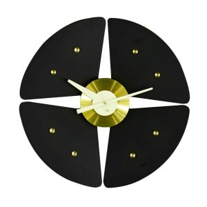 Vitra - Petal Clock, noir/laiton