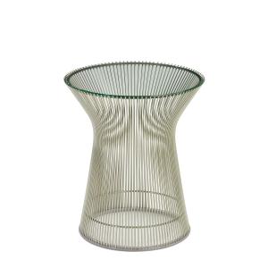 Knoll - Table d'appoint Platner, nickel poli