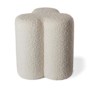 Pols Potten - Clover Tabouret, Ø 45 x H 37 cm, Boucle / écr…