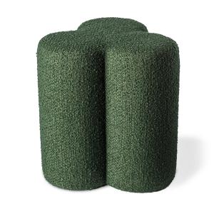 Pols Potten - Clover Tabouret, Ø 45 x H 37 cm, Boucle / ver…